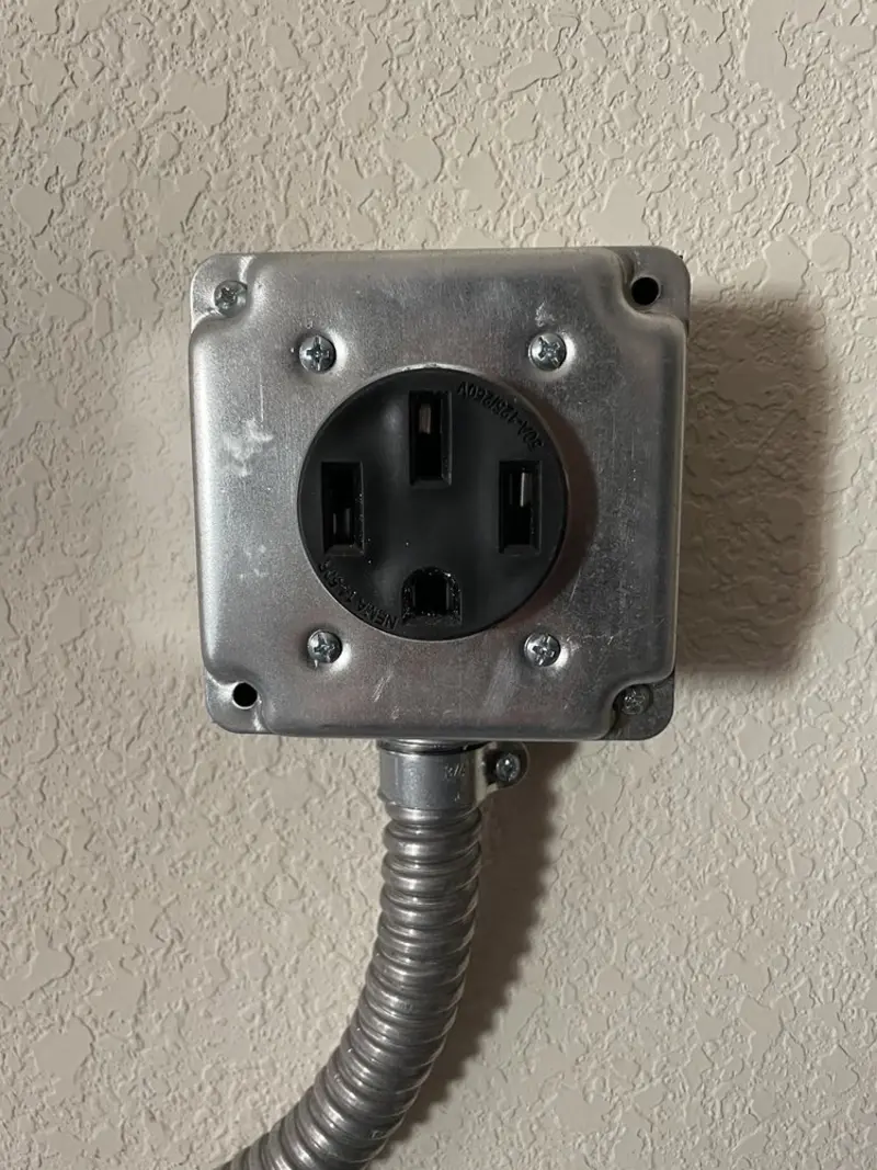 NEMA 14-50 outlet installed for Smart Home Electrical in Liberty Triangle